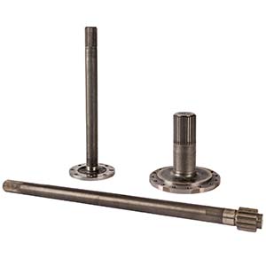 Machined forged axle shafts for the material handling industry.