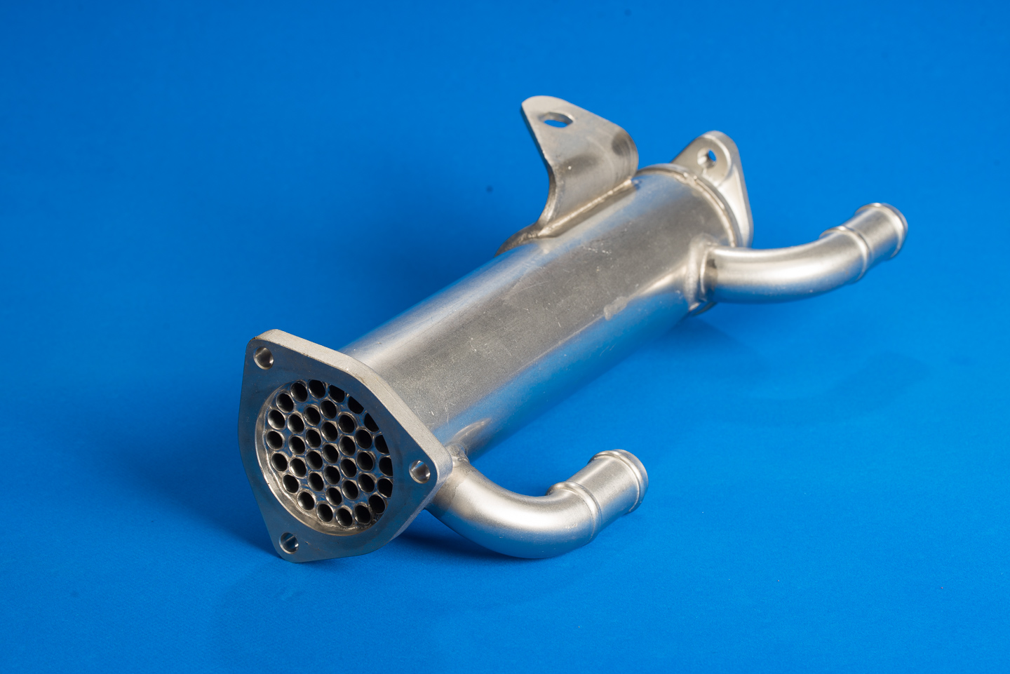 Complex stainless steel assembly for off-highway exhaust and EGR systems.